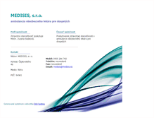 Tablet Screenshot of medisis.sk
